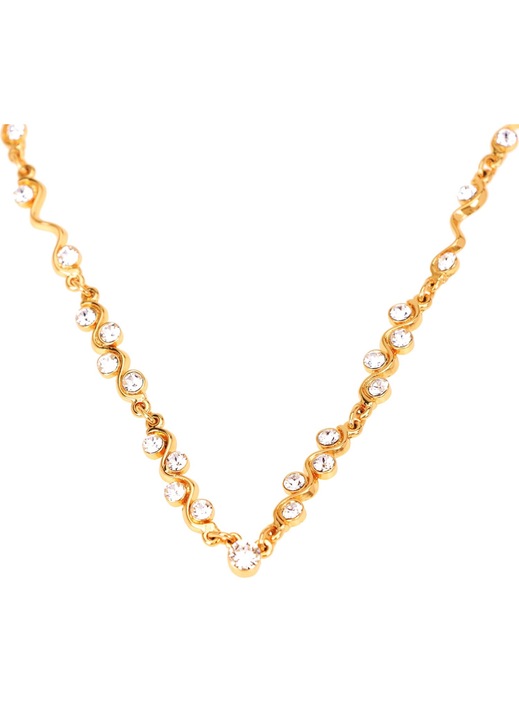 Colier placat cu aur, Colibra, Wedding Dream, Swarovski, Auriu