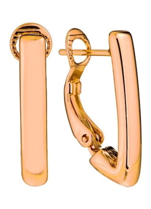 Cercei, Colibra, Placati cu aur, 2 cm, Auriu