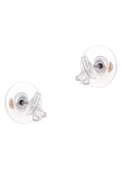 Cercei placati cu argint, Colibra, Model cirese, Argintiu