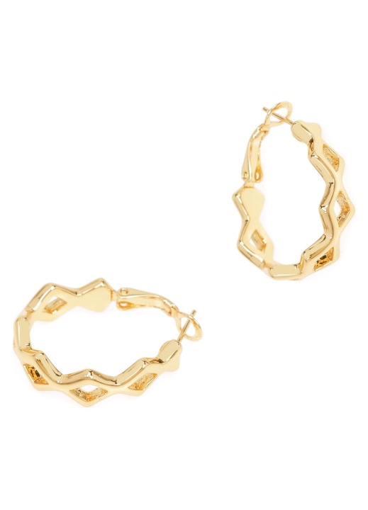 Cercei placati cu aur, Colibra, 2.7 cm, Auriu