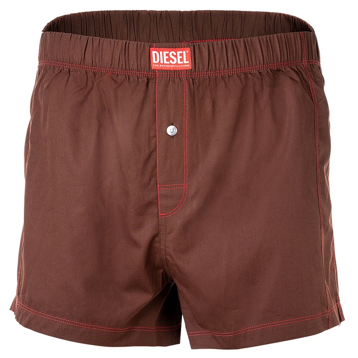 Diesel, Boxeri cu cusaturi contrastante, Maro, XL