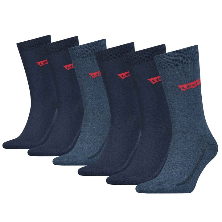Levi's, Дълги чорапи, 6 чифта, Син