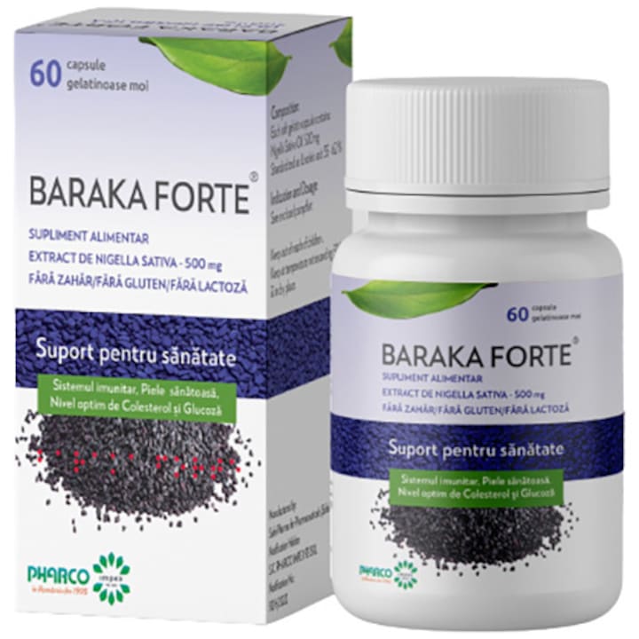 Baraka Forte Pharco 60 capsule gelatinoase moi, 500mg