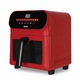 Friteuza cu Aer Cald / Air Fryer, Biovita CUBE, 6L, 12 Programe, Sertar cu geam transparent, 1700W, Rosie