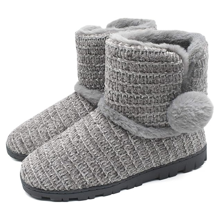 Papuci dama, JUP, Textil, 42, Gri