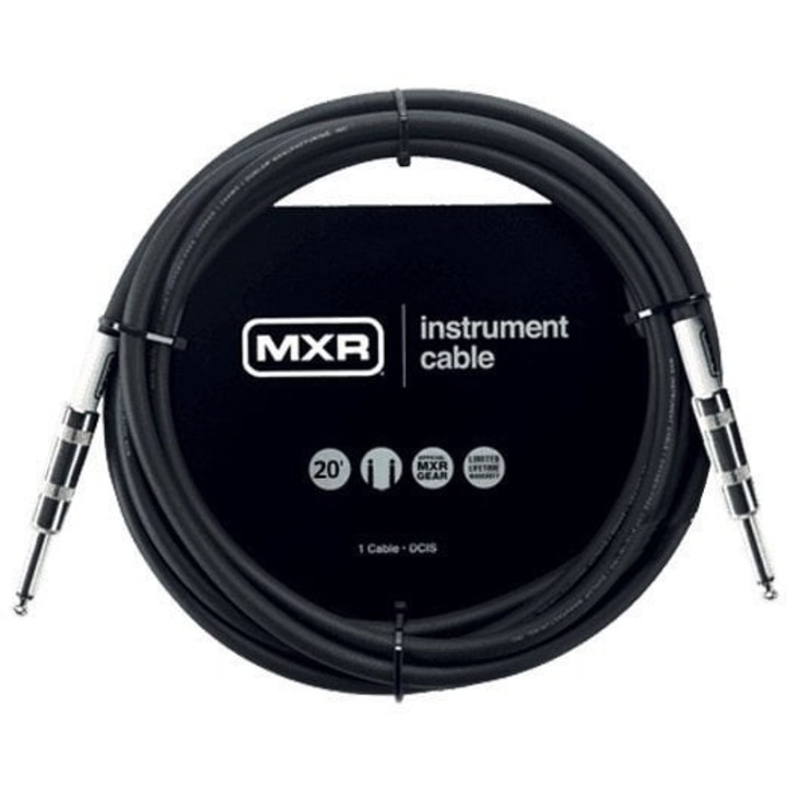 Kábel, Dunlop, 6 m, fekete