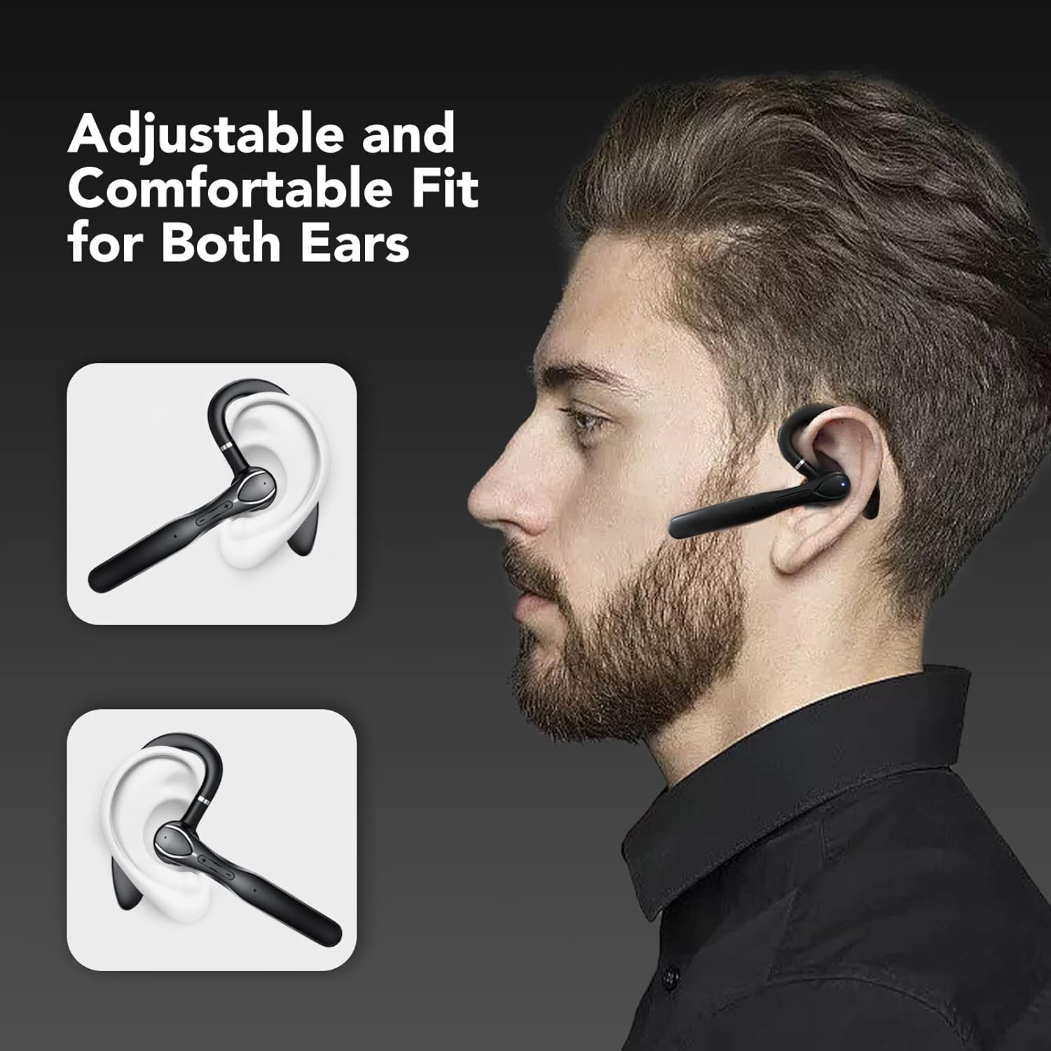 Casca Wireless Bluetooth, Techmoon®️, Bluetooth V5.3, Tehnologie Noise