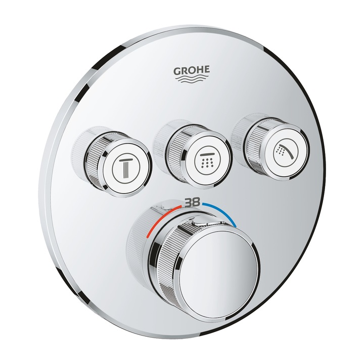 Grohe Grohtherm SmartControl termosztatikus zuhanycsaptelep, 3 kimenetes
