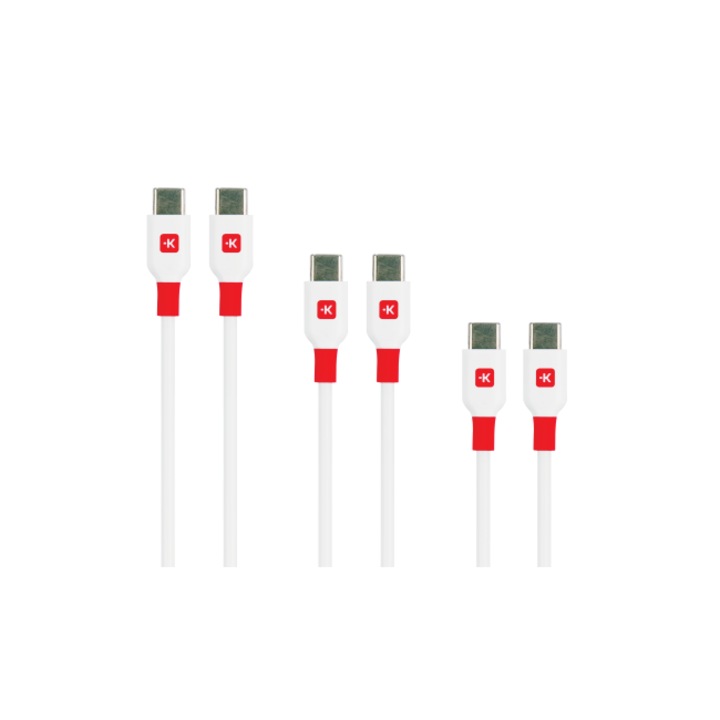 Skross kábelkészlet, USB-C - USB-C 2.0 dugó, 0,15/ 1,20/ 2,0 m