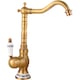 Baterie Baie si Bucatarie, Finisaj Bronz Antichizat cu Inele Ceramice, Inaltime 29 cm