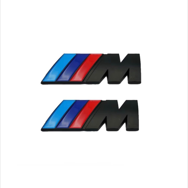 Комплект BMW M емблеми за крила, 2 бр./компл., цвят черен мат