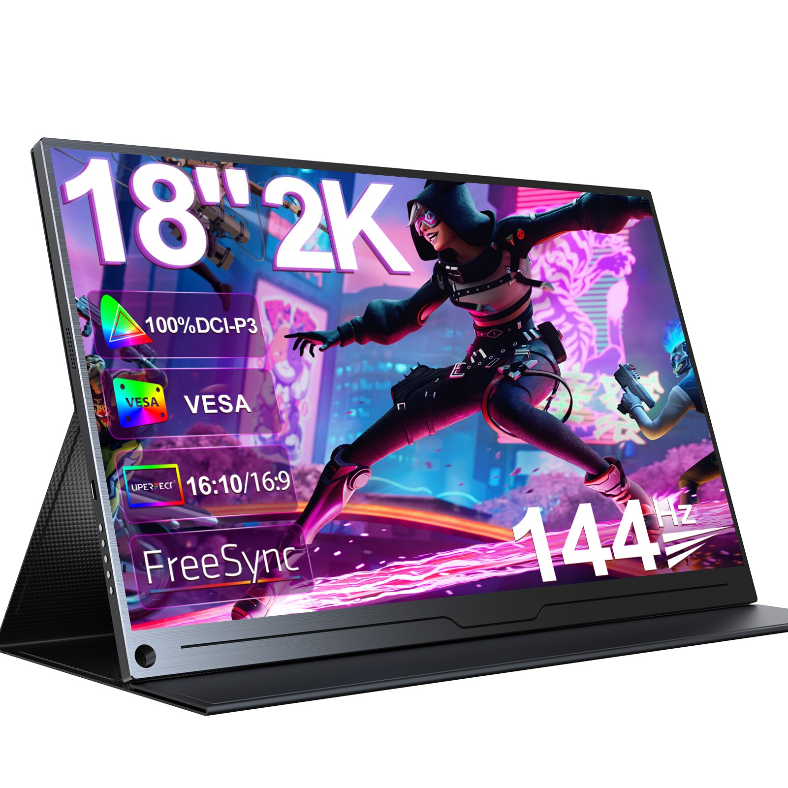 Monitor portabil, UPERFECT, 18 inch, 144hz, 2560*1600, USB C, 16