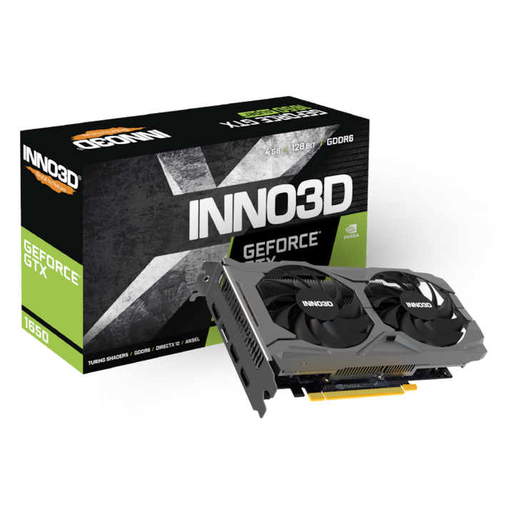 Placa video, Inno3D, NVIDIA GeForce GTX1650, 4GB DDR6