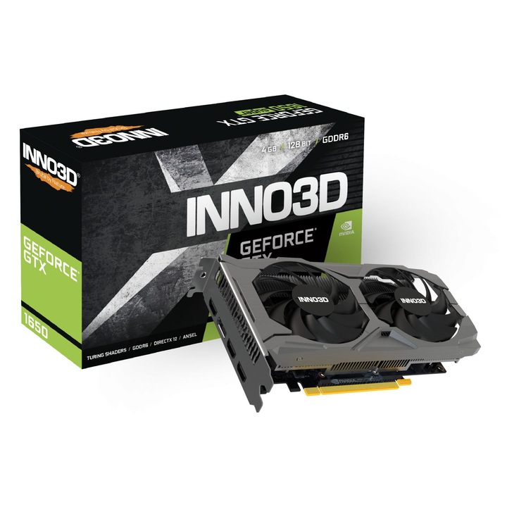 Видео карта, Inno3D, NVIDIA GeForce GTX1650, 4GB DDR6