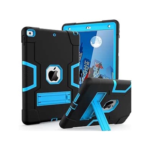 Husa pentru iPad, Chucai, pentru iPad 10.2 inch 2021/2020/2019, Negru/albastru