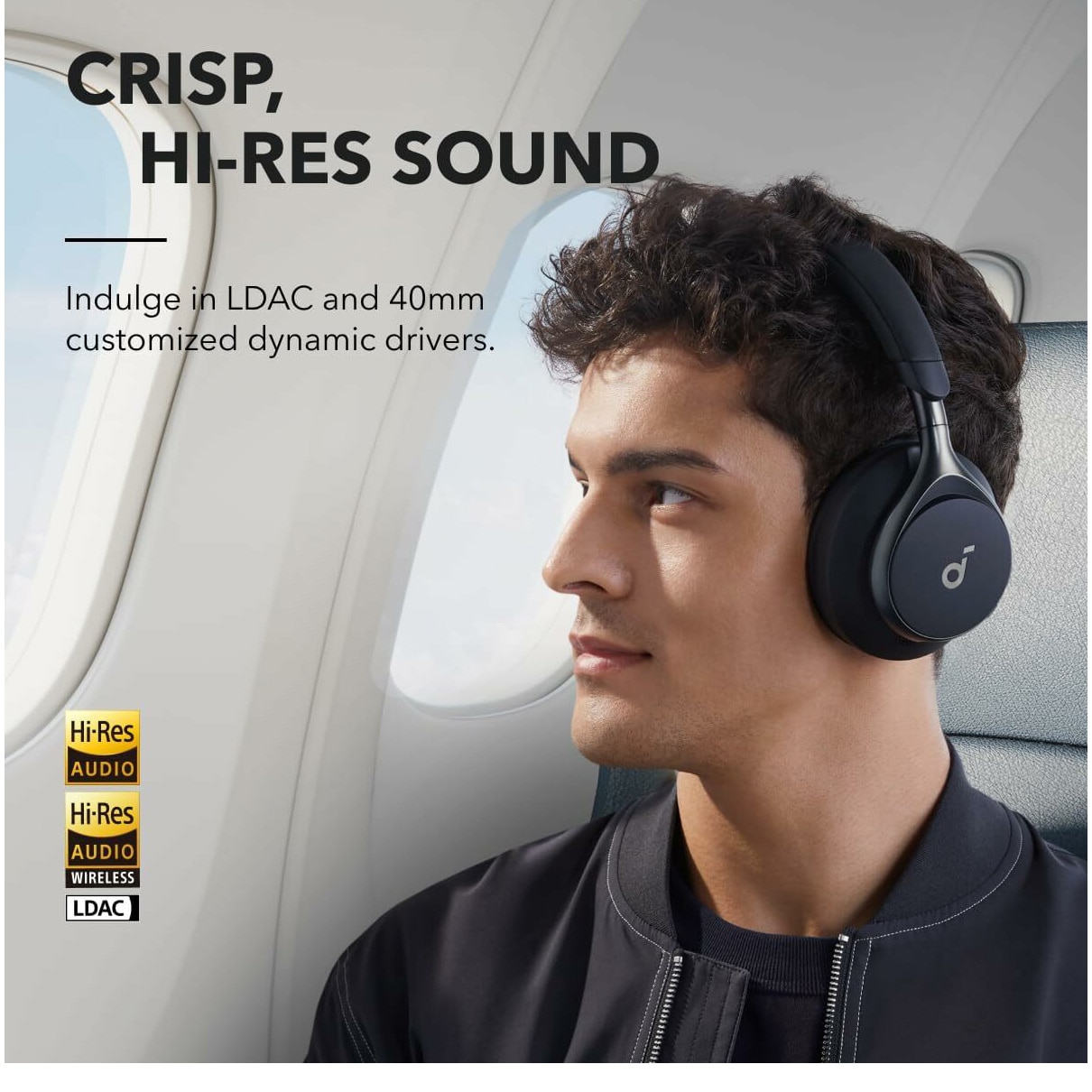 Casti wireless Over-Ear Anker Soundcore Space One, Adaptive Active