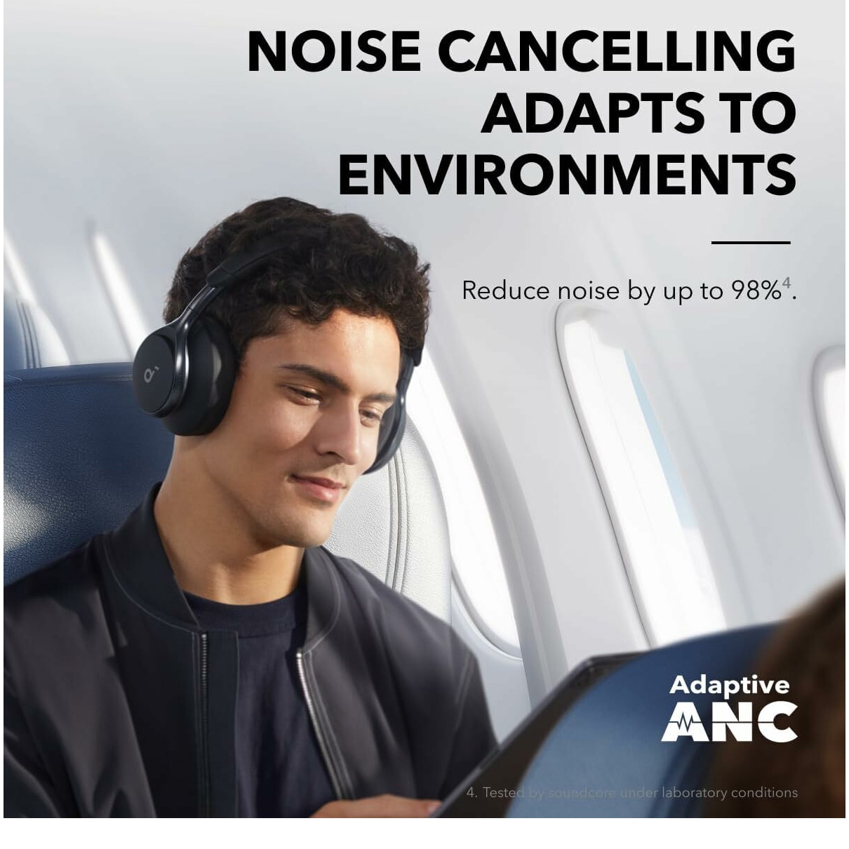 Casti wireless Over-Ear Anker Soundcore Space One, Adaptive Active