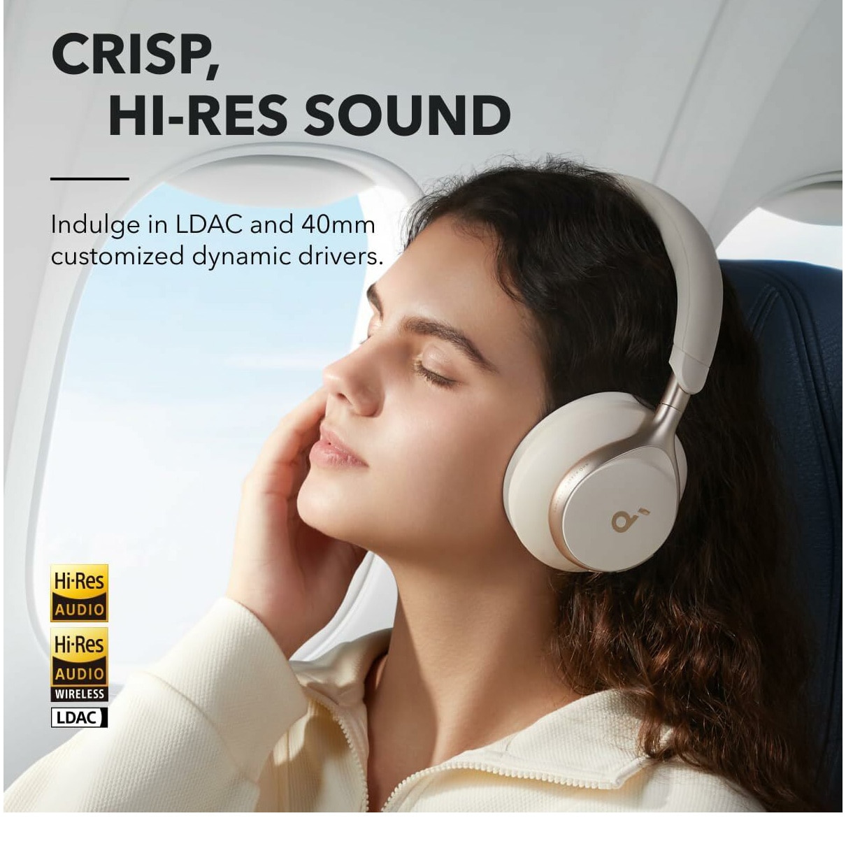 Casti wireless Over-Ear Anker Soundcore Space One, Adaptive Active