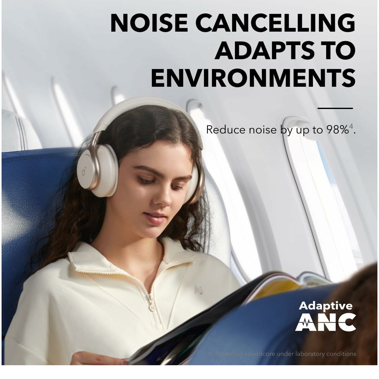 Casti wireless Over-Ear Anker Soundcore Space One, Adaptive Active