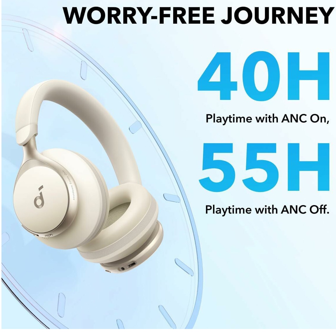 Casti wireless Over-Ear Anker Soundcore Space One, Adaptive Active