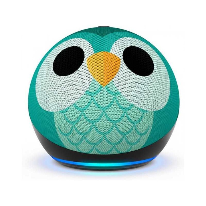 Интелигентен високоговорител Amazon Echo Dot 5 Kids 2022 Родителски контрол Wi-Fi Bluetooth Owl