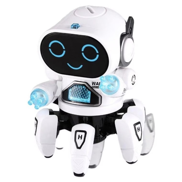 Robot interactiv, Merge si danseaza, Lumini LED Sunete Melodii, UA