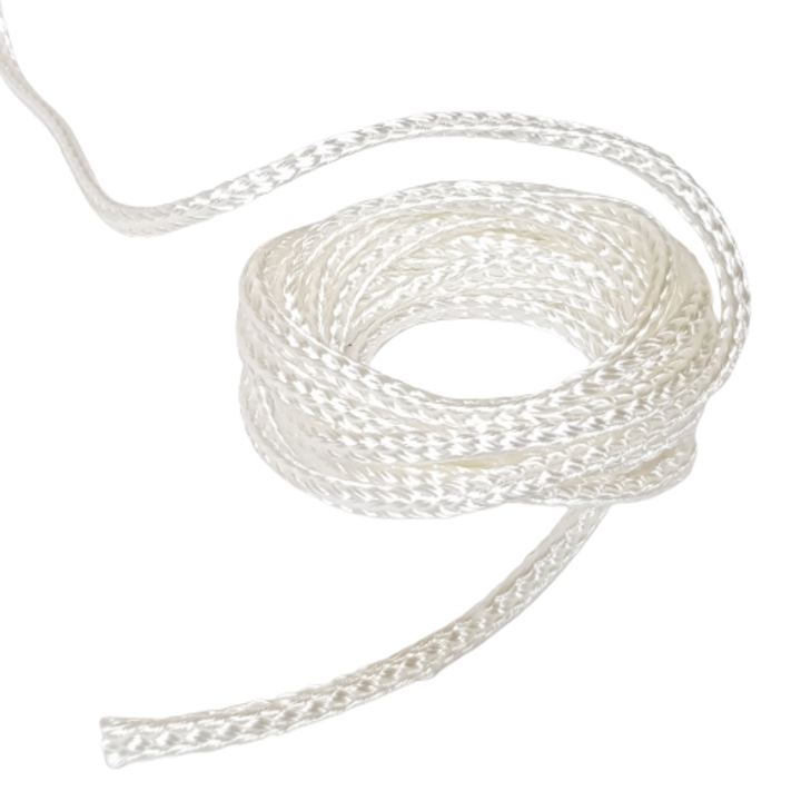 Szilika fonott üvegszálas zsinór 3 mm, 10 méter, fehér