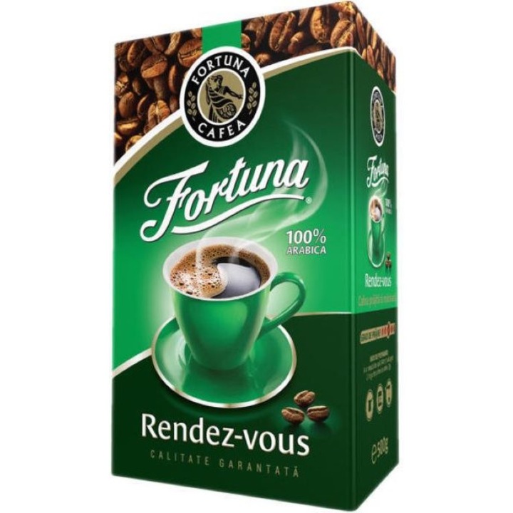 Pachet 2 x Cafea macinata Fortuna Rendez-Vous 100% Arabica, 500 gr