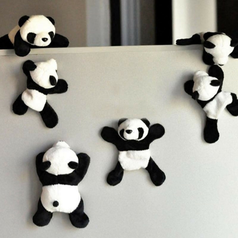Magnet decorativ pentru frigider, LLWL, Model panda, Plus, 10x10