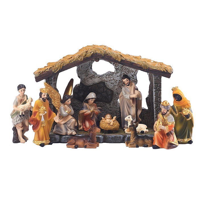 Set figurine decorative de Craciun, LLWL, Multicolor