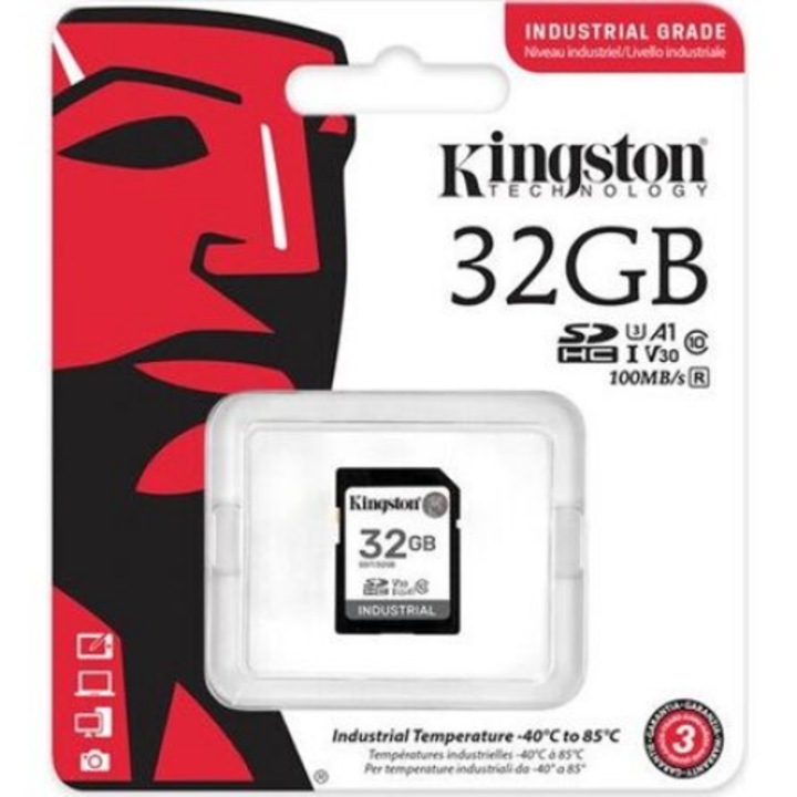 32GB SDXC Kingston Industrial Temperature UHS-1 Class10 U3 V30 A1 (SDIT/32GB) (SDIT/32GB)