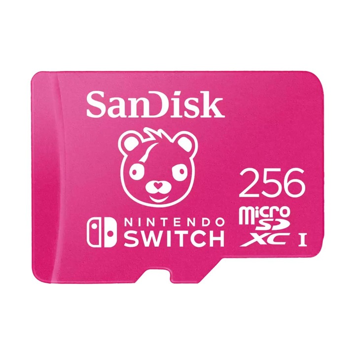 Карта памет, Sandisk, 256GB, microSDXC, Class10, UHS-1, Nintendo Switch Fortnite Edition Cuddle Team