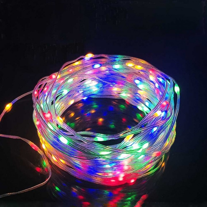 RGB LED szalag Lightex, Nedvességvédelem, 2W, 5V, IP65, USB, 10m, Távirányító, Zene és Bluetooth APP vezérlés