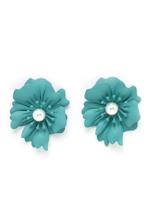 AVANT-GARDE PARIS, Cercei in forma de floare, Alb