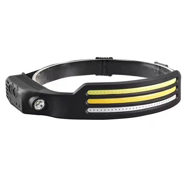 Челник със сензор MRG M955, акумулаторен, тънък, 3x COB LED лента