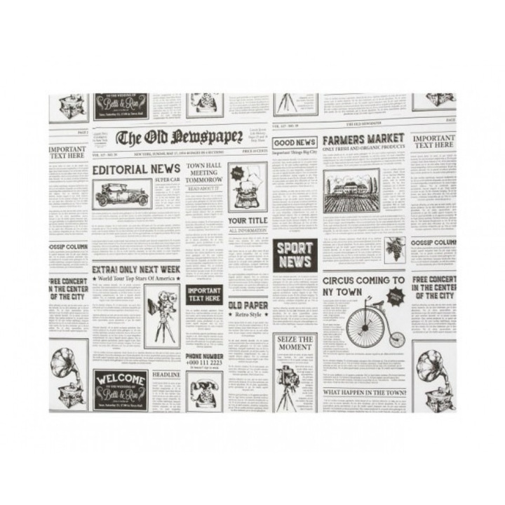 Hartie shaorma ziar 26x35cm (3350 bucati/bax)