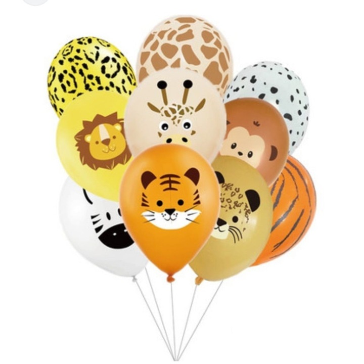 Set 10 baloane latex animal print, Party Shop
