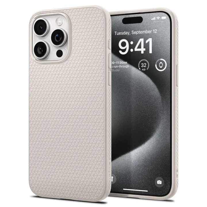 Калъф Spigen Liquid Air за Apple iPhone 15 Pro Beige