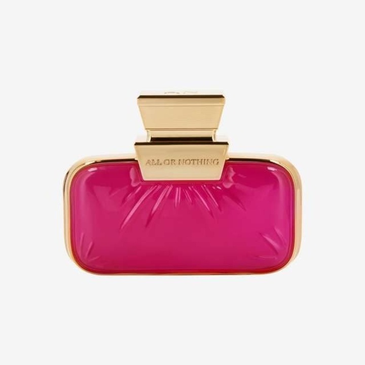 Set complet pentru Ea, parfum de femei All or Nothing Amplified, insotit de insigna Dactylion cu mesaj motivational, cadou un trandafir rosu suflat la baza cu aur