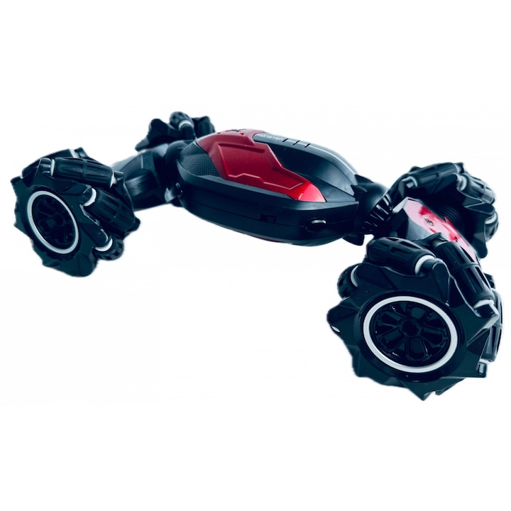 Masina cu telecomanda pentru copii 2.4 GHz, Controlabila cu ceas de mana, Rotire 360 grade, Lumini interactive, Reincarcabila, Pentru cascadorii, Rosu 1 x Ceas de mana
