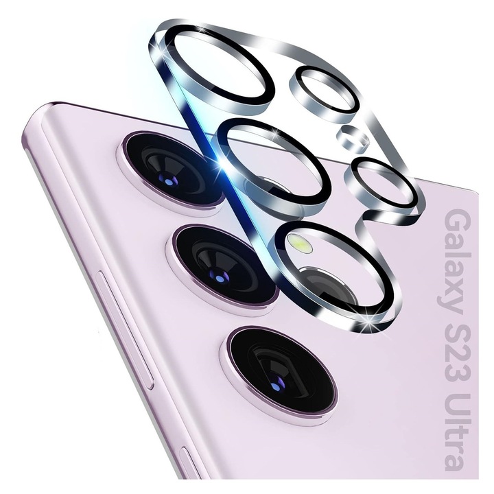 Folie de protectie tempered glass camera pentru Samsung Galaxy S23 Ultra transparent