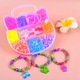 Set creativ de benzi elastice creative, forma de cap de pisica draguta, include accesorii pentru a face bratari elastice, aproximativ 600 de benzi curcubeu, multicolore, set de cadouri DIY pentru baieti si fete, 4 ani +