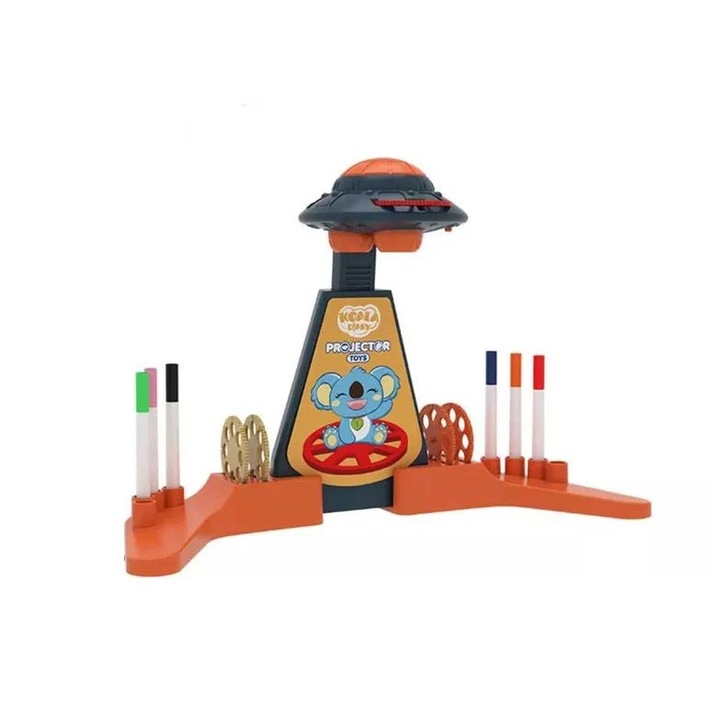 Proiector desen cu 6 diapozitive si 6 carioci incluse, Koala Diary, Albastru