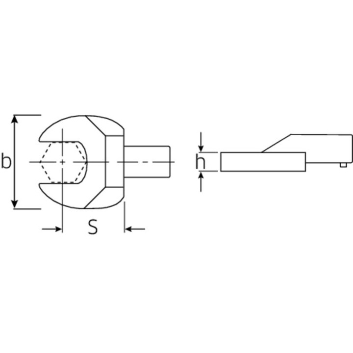 Cap deschis cheie dinamometrica, Stahlwille 731/100 SW 24, prindere 22x28 mm, deschidere 24 mm