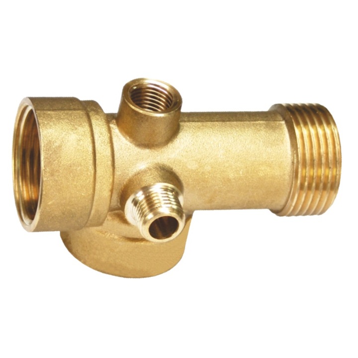 Бронзов тройник за хидрофор, с 5 изхода по 1"