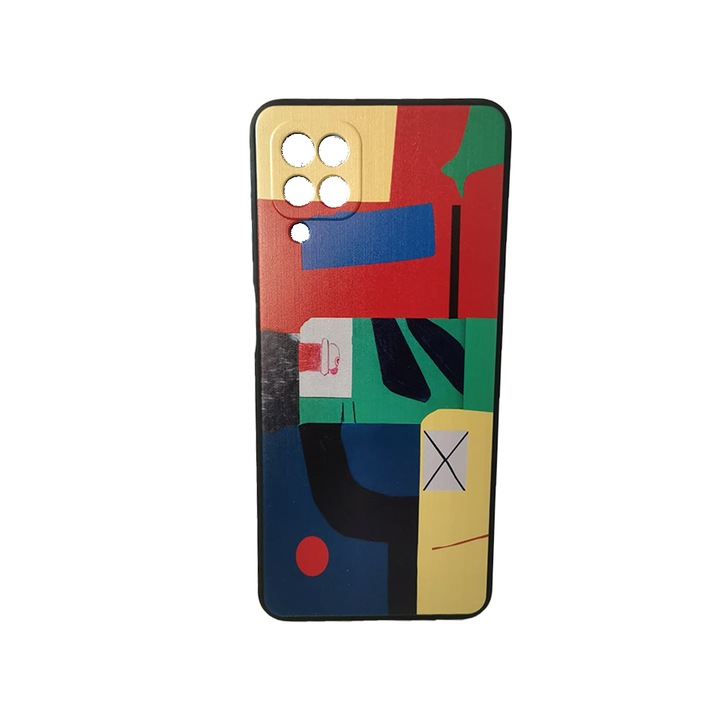 Husa Jelly Funky Color Silicone Compatibil cu Samsung Galaxy A12, Interior de microfibra, Flexibila, Model 5, Multicolor