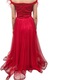 Rochie Dama de seara cu tul, Rosie, Rosu