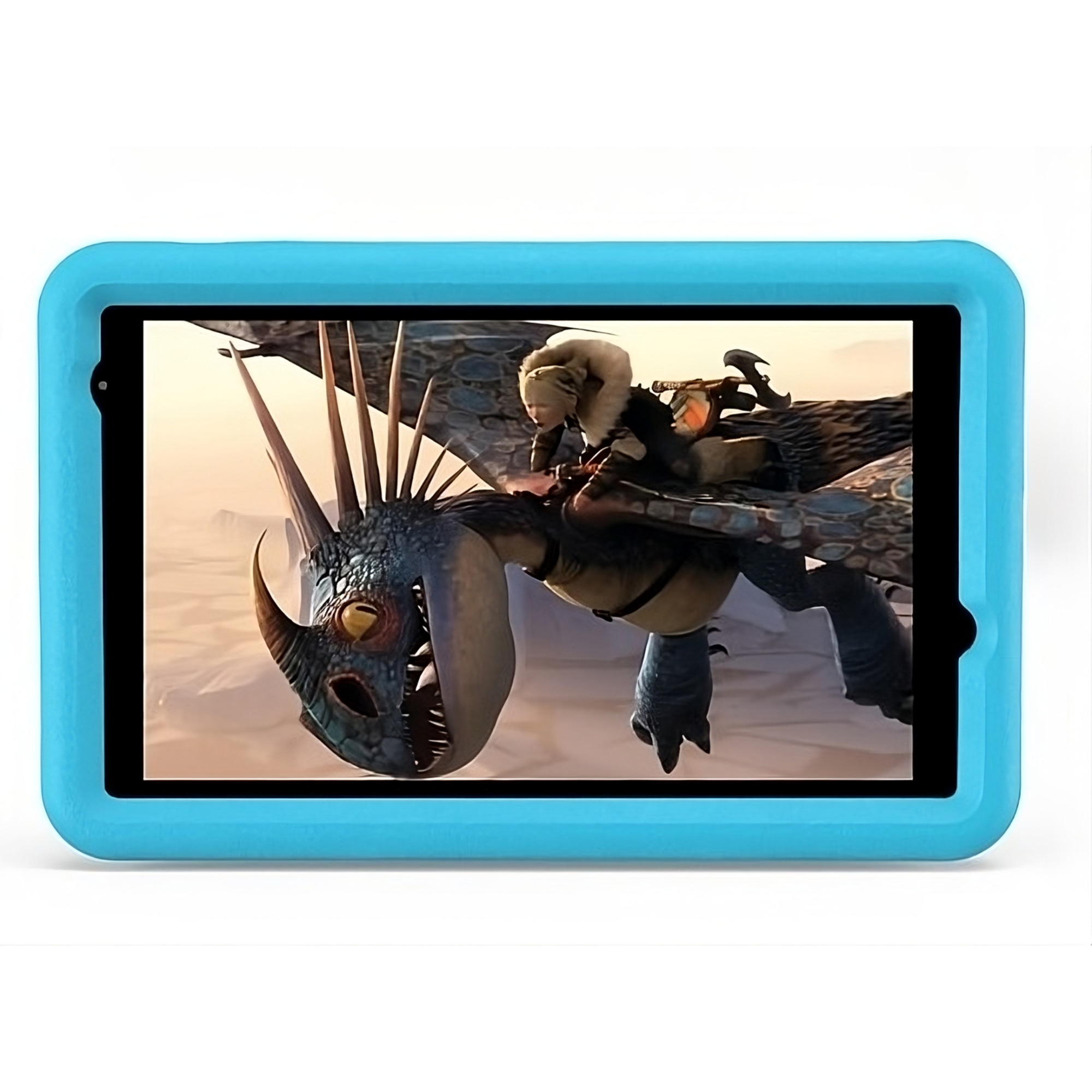 Tableta pentru copii ELSACO Pritom Tab 8 Kids, SIM Slot 4G, 8", Rezolutie 1280x800, IPS, Procesor Quad core 2GHz, 4GB RAM, 64GB ROM, WiFi 5, 2+8 MPx camera, 5000mAh, Android 13 + certificat GMS, culoare husa albastra