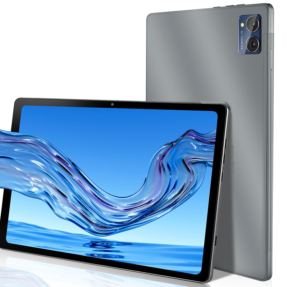 Tableta Pritom Tab 13, SIM Slot 4G, 10.1", Rezolutie 1920x1200 FHD, IPS, Procesor Octa core 1.6GHz, 6+6GB RAM, 128GB ROM, WiFi 5, 5+13 MPx camera, 8000mAh, Android 12 + certificat GMS, culoare gri