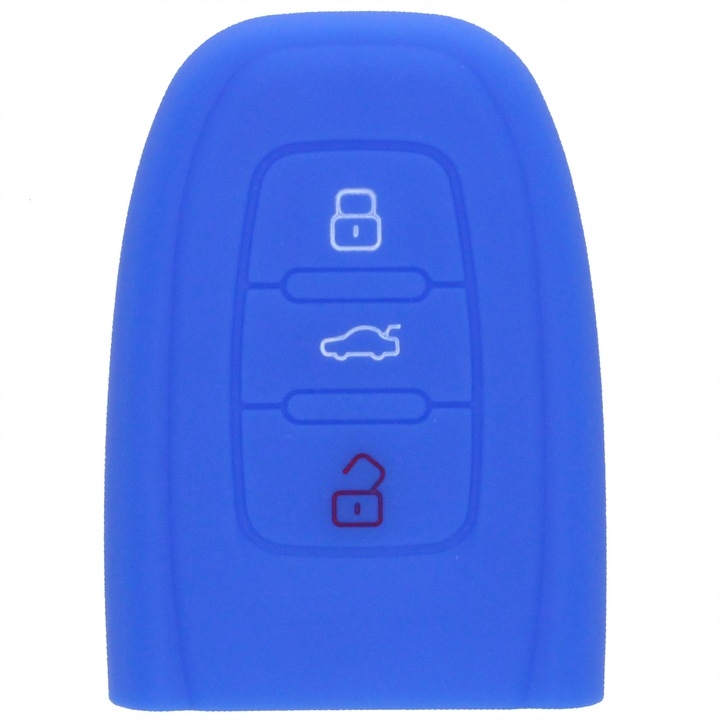Szilikon kulcstok, Audi Q3 Q5 Q7 A4 A5 A6 A7 A8, kék, Me Premium